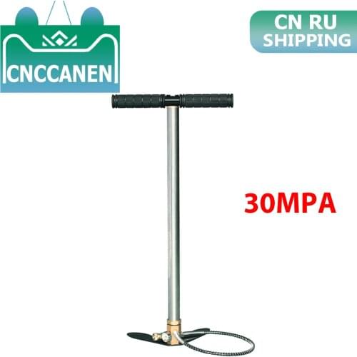 30Mpa 300bar 4500psi 3 Stage Hand Operated PCP Pump Air Pump with filter Mini High Pressure Compressor for Car Bicycle Paintball