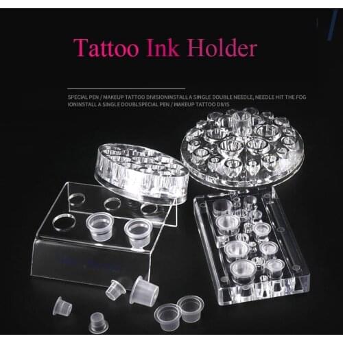 1pcs Silicone Pigment Cup Holder Permanent Makeup Tools Profession Pigments Tattoo Ink Cups Holder Eyebrow Embroidery Supplies