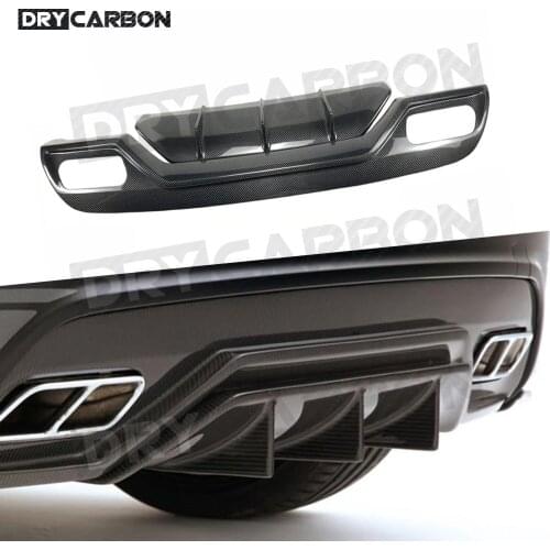 Carbon Fiber Rear Bumper Lip Body Kit Spoiler for Mercedes Benz A Class W176 A250 A45 AMG 2013-2015 V Style Back Bumper Guard