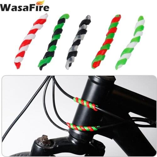 5pcs/pack Bicycle Brake Cable Housing Protective Sleeve MTB Bike Frame Protection Brake Line Protector Rubber Sleeve