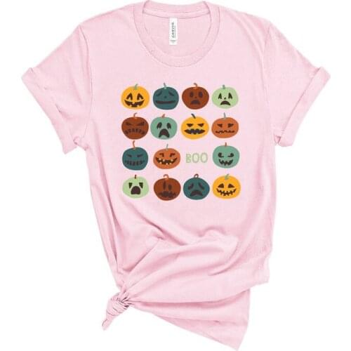 Happy Halloween Pumpkin Costume Funny Halloween Gift Sisters Trick Treat Shirt 100%cotton O Neck Female Clothing Casual goth y2k