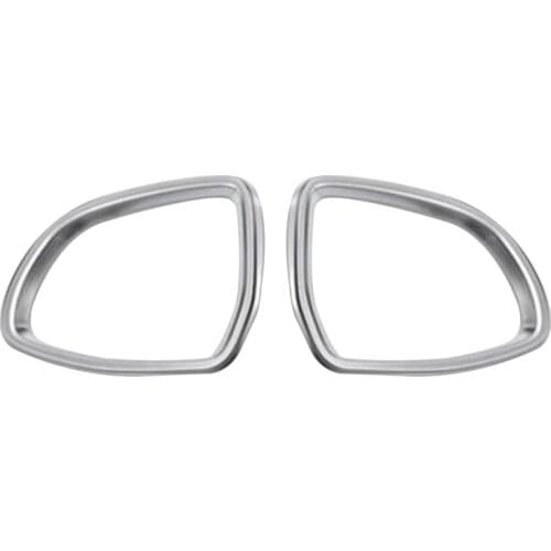 2PCS Car Styling Rear View Mirror Frame Rearview Cover Trim Fit for -BMW X5 X6 F15 F16 2014 2015 2016
