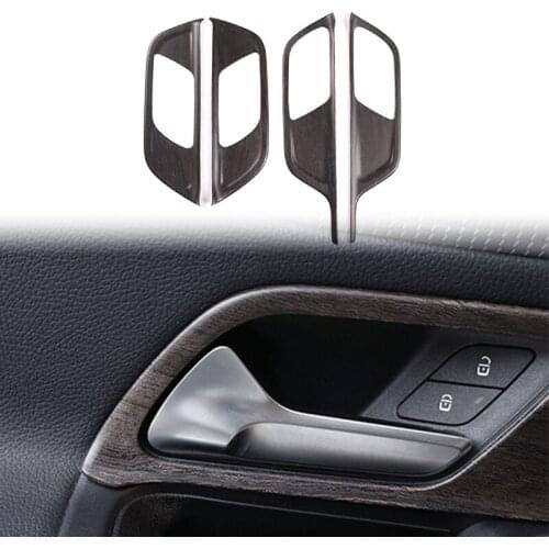 4Pcs Car Inner Door Handle Frame Decoration Cover ABS Oak Wood Grain for Mercedes Benz B GLB Class 2020 Accessories