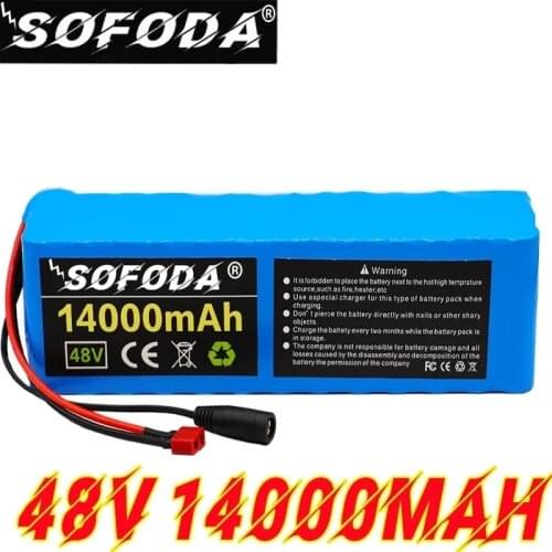 48v 14Ah 1000w 13S3P Lithium ion Battery Pack For 54.6v 14000mAh E-bike Electric bicycle Scooter with discharge BMS