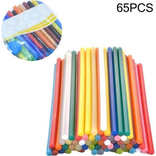 65pcs 13 Colors Hot Melt Adhesive Glue Stick 7 X 200mm DIY Hot Glue Stick Hot-glue-using Tools With The Power Of 10W-25W