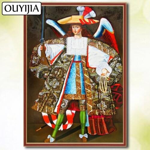 OUYIJIA 5D DIY Diamond Famous Painting Full Square Religion'Angel Letiel'Embroidery Sale Diamond Mosaic Picture Of Rhinestones
