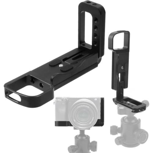 Quick Release Micro Phone Extended L Plate Cold Shoe Bracket Mount Board Light Expansion Holder for Sony A6000 A6100 A6400 A6500