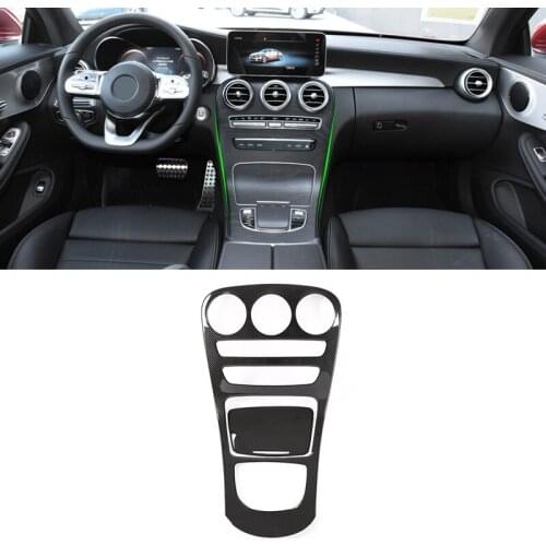 Carbon Fiber ABS Center Console Gear Shift Panel Cover Trim for Mercedes Benz GLC Class 2019 2020