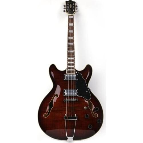 Good quality jazz hollow body f hole electric guitar free shipping