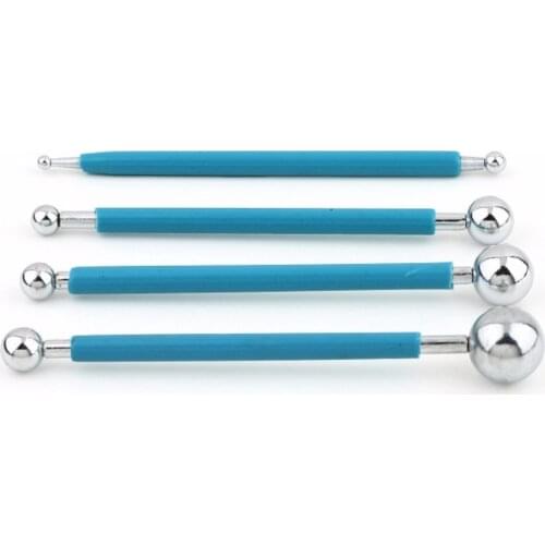 4pcs DIY Stainless Steel Baking Cake Tools 8 Head Pen Fondant Tools for Cake Decorating Modelling Tool Fondant Cookie Cutters