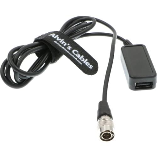 Alvins Cables 4 Pin Hirose Male to USB Female Converter 5V Cable from Audio Mixer Charge Phone Pad Tablet