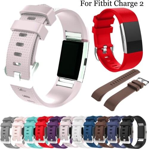 L/S Silicone Wrist Strap for Fitbit Charge 2 Band Smart Watch Accessorie For Fitbit Charge 2 Smart Wristband Replacement Band