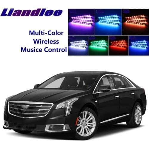 LiandLee Car Glow Interior Floor Decorative Atmosphere Seats Accent Ambient Neon light For Cadillac XTS 2012~2019