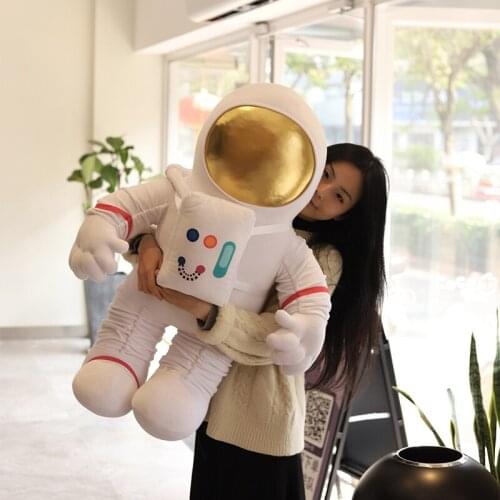Cute Space Suit Stronaut Doll Rocket Spaceship Plush Toy Custom Boys Pillow Children Birthday Gift 39inch 100cm DY50981