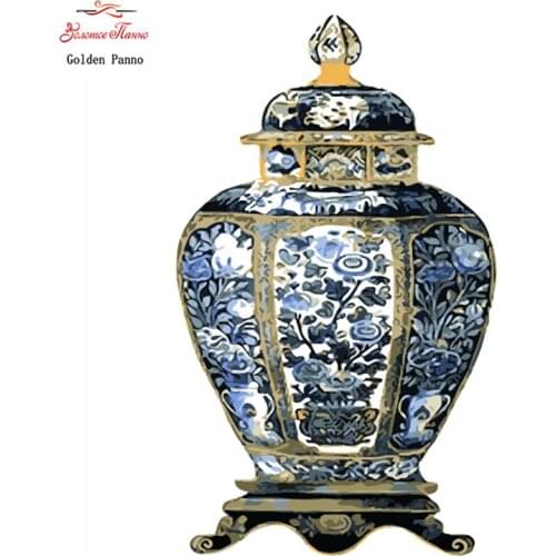 Golden Panno,Needlework,DIY Cross stitch,Sets For Embroidery kit 14ct unprinted earthen jar cross-Stitching,christmas 1011