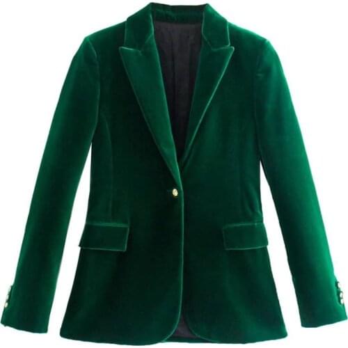 Peonfly Women's Velvet Blazers