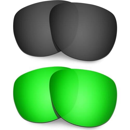 HKUCO Polarized Replacement Lenses For Crossrange R Sunglasses Black/Green 2 Pairs
