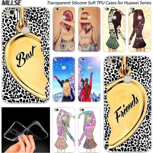 Love you forever best friends Silicone Case for Huawei NOVA 3 3i 4 Honor 7A Pro 7S 6X 7X 8X 8 9 10 Lite Play View 20 Cover