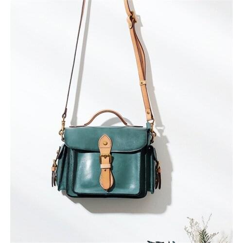 Crossbody Bags For Women Handbags Shoulder Soft Genuine Leather Small Ladies Vintage Hasp Tote Female Small Square Bag