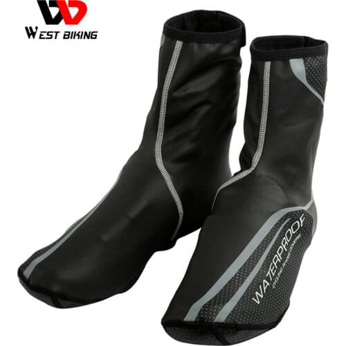 WEST BIKING Waterproof Cycling Shoe Cover Reflective Ciclismo Thermal MTB Road Bicycle Bike Overshoes Riding Cycling Shoes Cover