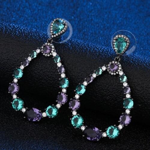 Zlxgirl jewelry 2020 fashion Irregular zircon copper ears clip womens Gold ear buckle jewelry zirconia brincos girl friend gift