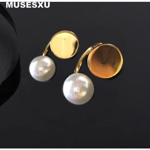 Jewelry & Accessories Round/Wear it back and forth/ Pearl earrings For Womenns party wedding Gift