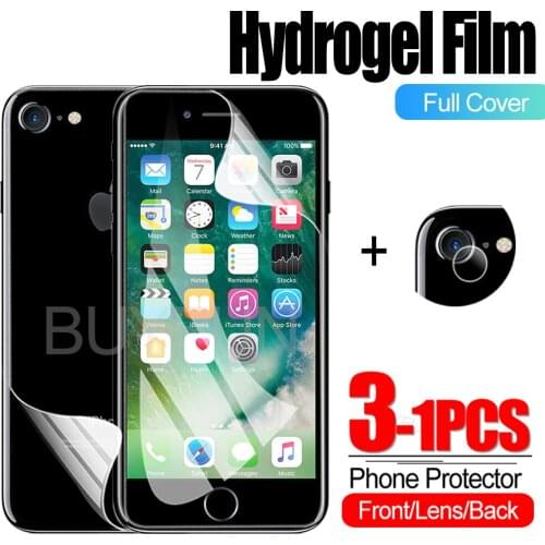 1-3PCS Premium HD screen protector for iphone 7 front back hydrogel protective for iPhone 7 Plus Transparent Camera film