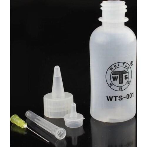 1Pcs 50ml Needle Tip Soldering Cleaning Clear Liquid Flux Alcohol Oil Dispenser Plastic Hand Bottle Cleaner DIY Repair