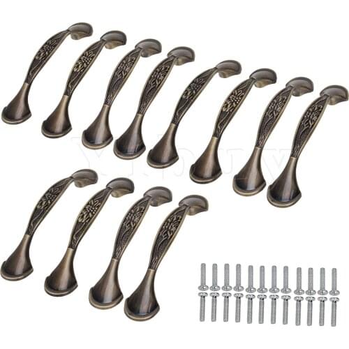 12 x Bronze Handshandle Cabinet Drawer 96mm Cabinet Hardware Accessories