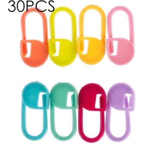 30PCS Knitting Weave Plastic Sweater Pin Crochet Craft Locking Stitch Needle Clip Markers Holder Clasp