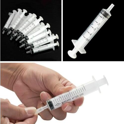 5PCS 5ML Plastic Syringe Capacity Syringe Transparent Sterile Measuring Injection Nutrient Hydroponics Syringe