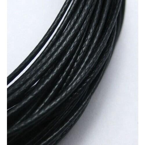 93 Yards Black Korean Waxed Cord String Thread 1mm for Bracelet Necklace