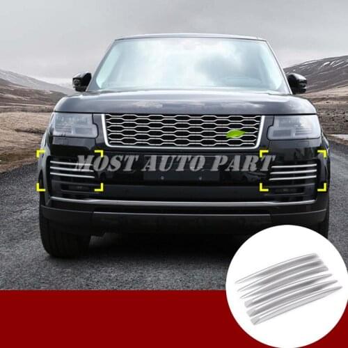 ABS Front Bumper Grille Air Vent Trim Cover For Land Rover Range Rover L405 2018 Silver/Black Car accesories interior Car Trim