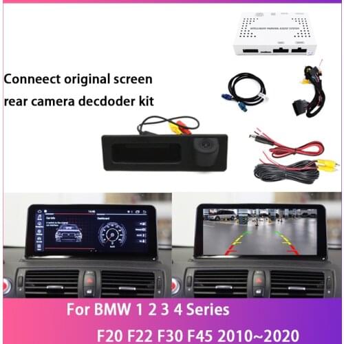 Car Rear Backup Camera For BMW 1 2 3 4 Series F20 F22 F30 F45 2010~2020 HD Reverse Parking CAM Original Screen Upgrade Decoder