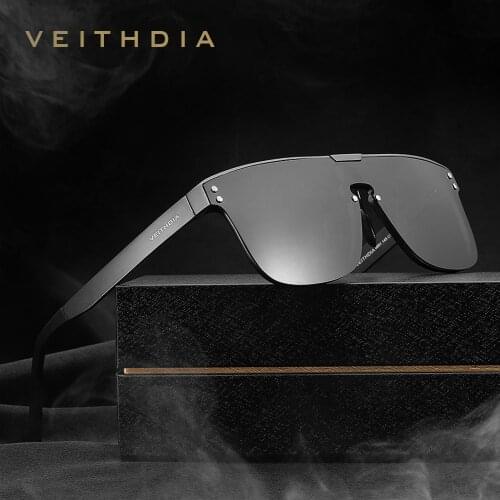 VEITHDIA Brand Retro Aluminum Sunglasses Fashion Polarized Integrate Lens Vintage Eyewear Accessories Sun Glasses For Men 6881