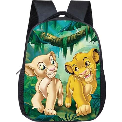 Twoheartsgirl Kids Backpacks Girls Boys Cartoon Backpack Lion King Simba Childrens School Bags Cartoon Kindergarten Rucksack