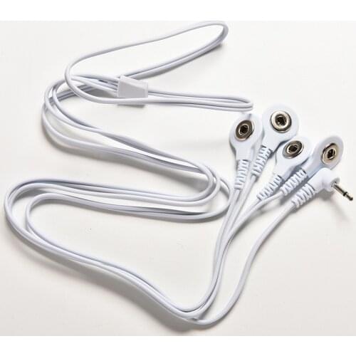 Electrode Lead Wires Connecting Cables for Digital TENS Therapy Machine Massager Electrode Wire Plug 2.5mm 4-way