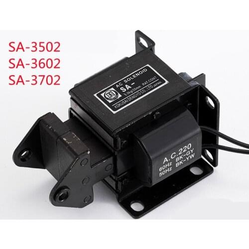 5kg Force 20mm Stroke AC 220V Push Type Solenoid Electromagnet