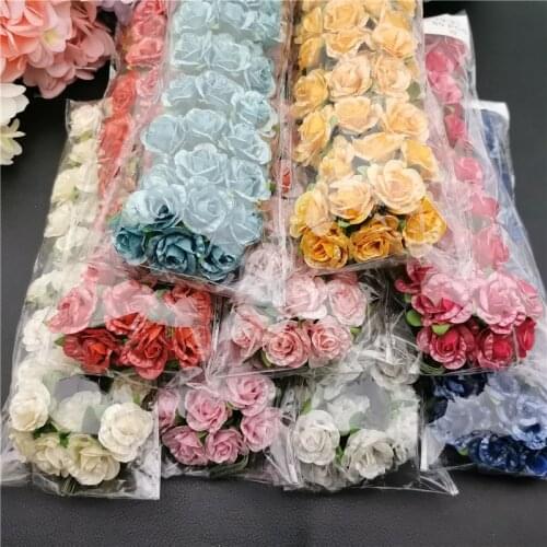 Customized 3cm Small Flowers Free Shipping 60 Bright Roses Camellia Handmade Flowers Fake/Artificial Flower Cloth Flowers