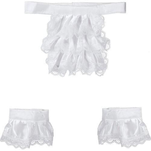 Victorian Lace Jabot and Cuffs Set Detachable Collar Stage Party Colonial Pirate Steampunk Costume Accessory for Kids/Adults