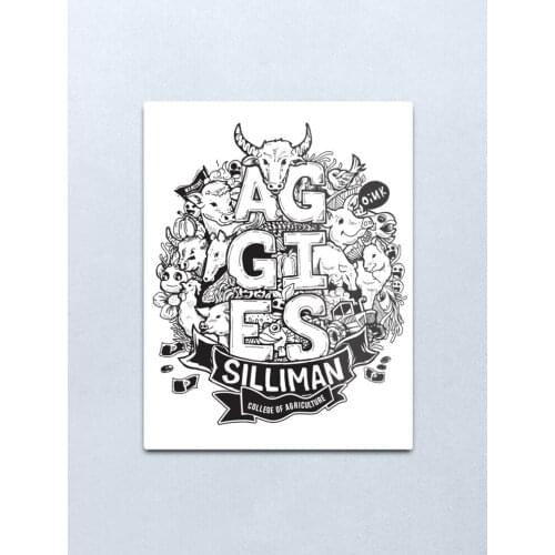 AGGIES Metal Print Tin Sign Vintage Metal Wall Sign Plaque Retro Garage Shed Car