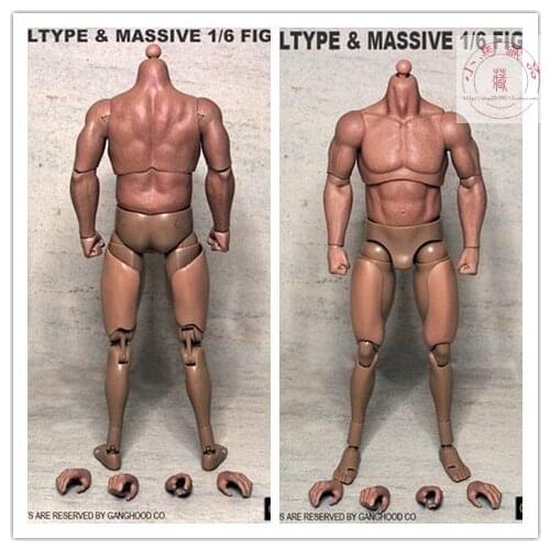 1:6 Soldier GANGHOOD Muscular And Strong Soldier Body Suitable For Villains Arnold And Other Dolls Model In Stock