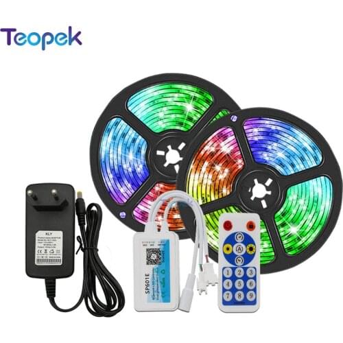 5M/10M WS2811 LED Strip Bluetooth Music Controller Set Flexible Multicolor Led Light Strip for Room TV Bedroom Party Kitchen