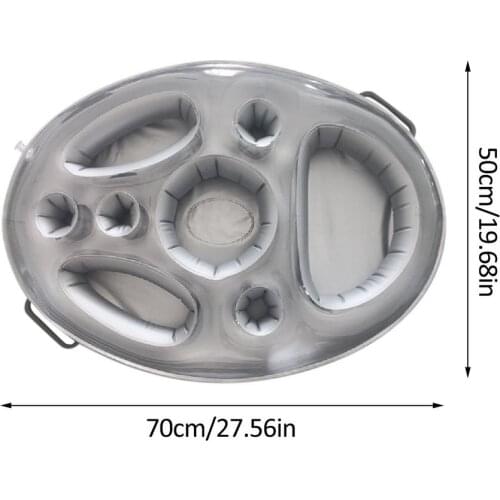 Inflatable Pool Float Beer Drinking Cooler Table Bar Tray Drink Holder Floating Tray Portable Beverage Holder Swim Pool Party