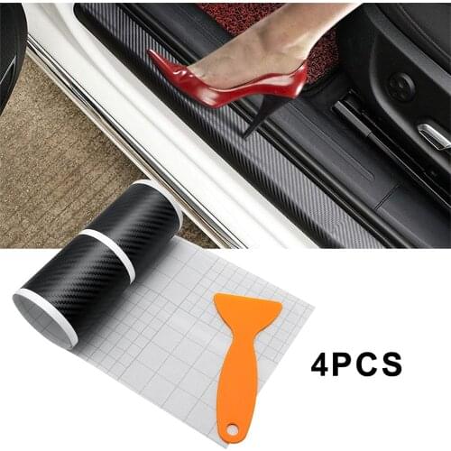 Car Styling Carbon Fiber Scratch-proof Strip Stickers for Mercedes Benz W203 Toyota Tiara Van McLaren MP4-12C X-1