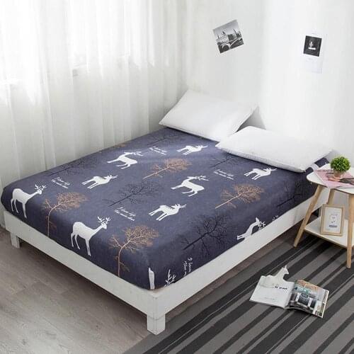 Printing Mattress Cover Dust Proof Moisture Proof Bedspread for Home Fitted Sheet