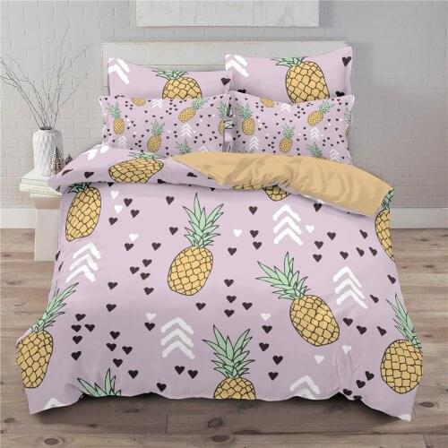Multiple Colour 3D Pineapple Printed Duvet Cover Bedding Set Pillowcase 240x200 Adult Child Bedroom Twin Queen King Quilt Cover