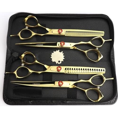 New Chunker scissors 7 inch hairdressing scissors for professional japanese barber thinning set haircut scissors set of haircuts