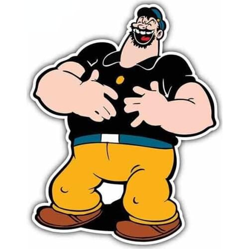 Creative Bluto Brutus Popeye Kids Cartoon Car Stickers Vinyl JDM Bumper Trunk Truck Graphics Waterproof Fine Decal Accessories