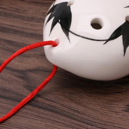 Professional 6 Hole Ocarina Ceramic Alto AC Key Flute Musical Instrument XXUF